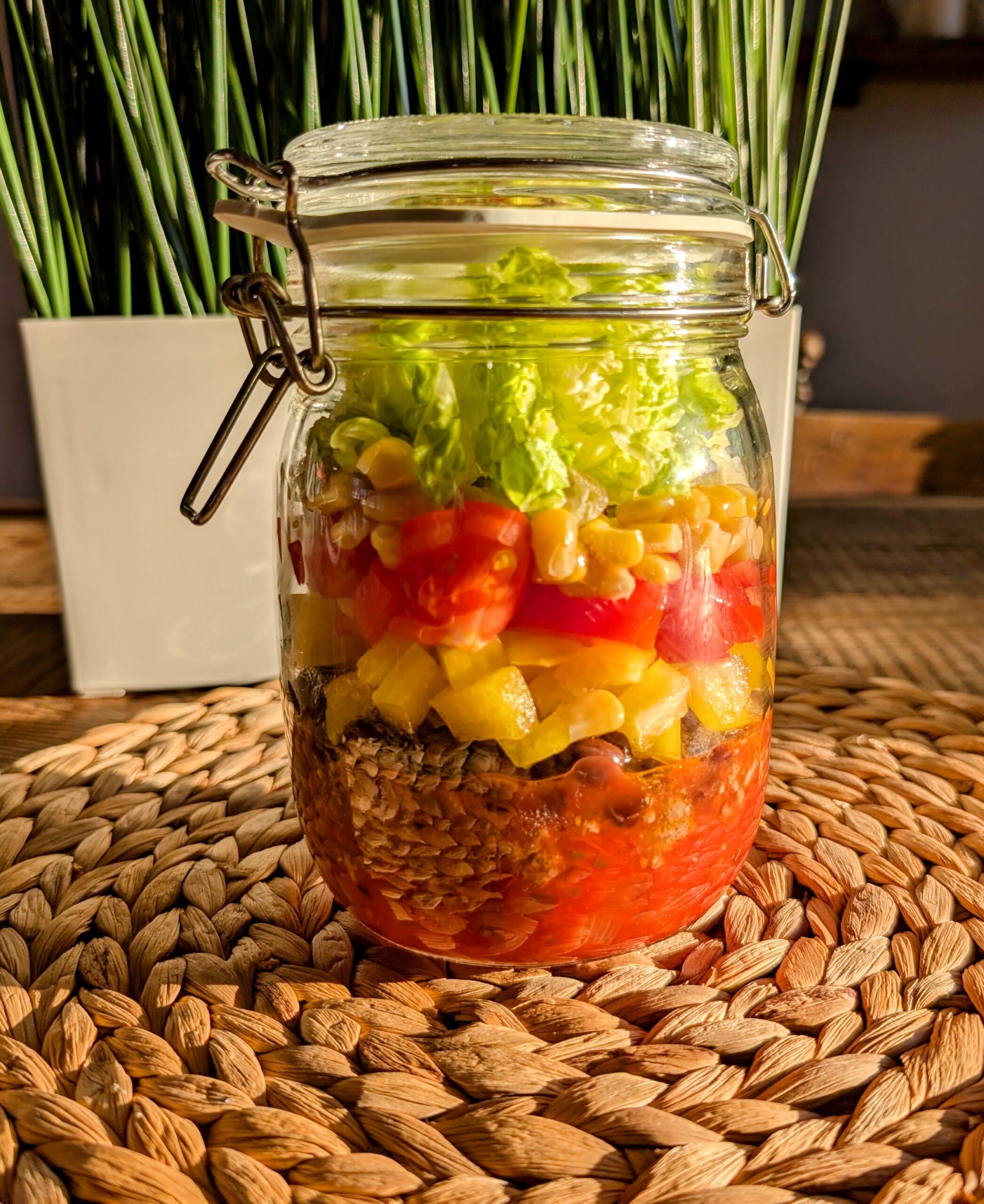 Tacos à la viande hachée en pot Mason : Recette facile et parfaite pour emporter